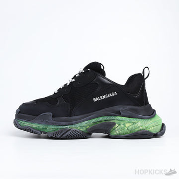 Bale*ciaga Triple S Black Green (Dot Perfect)