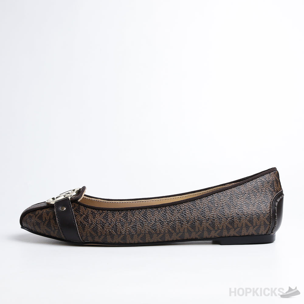 Michael Kors Lillie Moccasin Flats Brown (Dot Perfect)