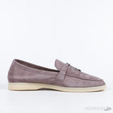 Loro Piana Beige Suede Summer Charms Walk Loafers (Premium Batch) - Photo 3