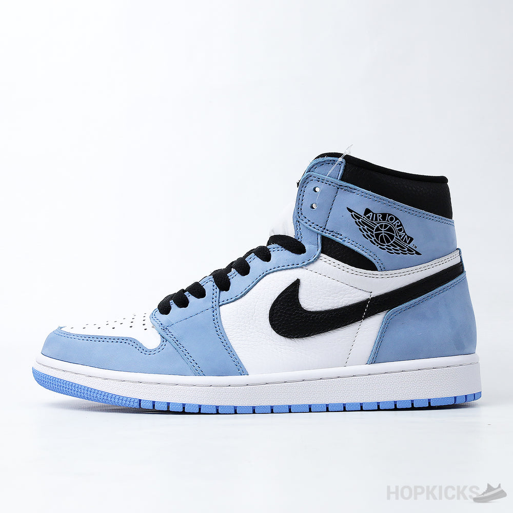 Air Jordan 1 Retro High White University Blue Black (Dot Perfect)