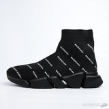 Bale*ciaga Speed Trainer 2.0 All Over Logo Black White (Premium Plus Batch) - Photo 1