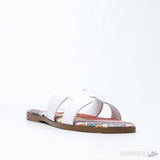 Hermes Oran Flat Sandal White Silk Print Lining (Premium Plus Batch) - Photo 2