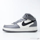 Nike Air Force 1 Mid Grey Black White (Premium Plus Batch) - Photo 1