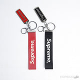 Brand New Iron Canvas Red Black Supreme Metal Keychain - Photo 1