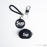 Supreme Earpods Pouch Red And Black Round keychain - Photo 2