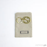 Gucci Logo Keychain Silver Gold & Brass - Photo 3