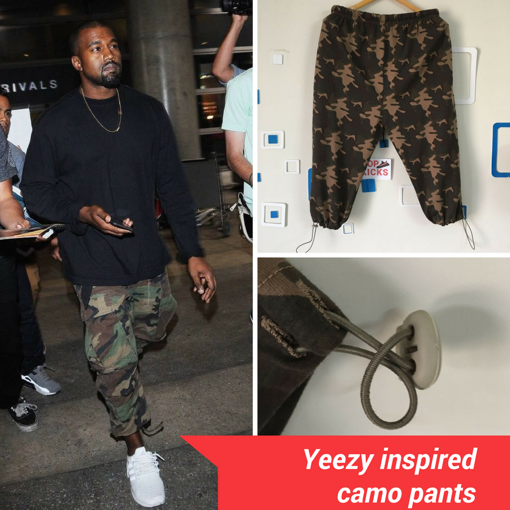 Kanye west - Yeezy inspired camo pants three quarter trousers