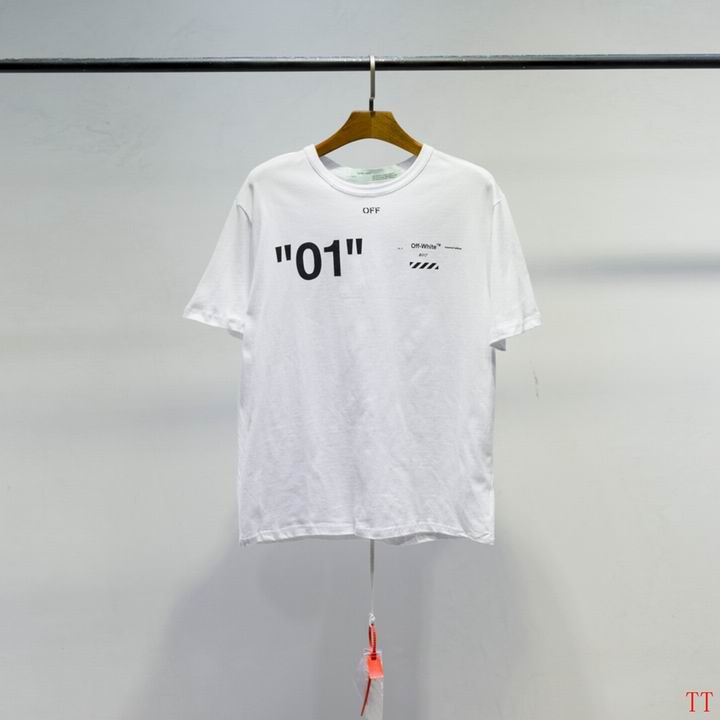 OFF-WHITE T SHIRT 01 Diagonals WHITE [ TOP MATERIALS ]