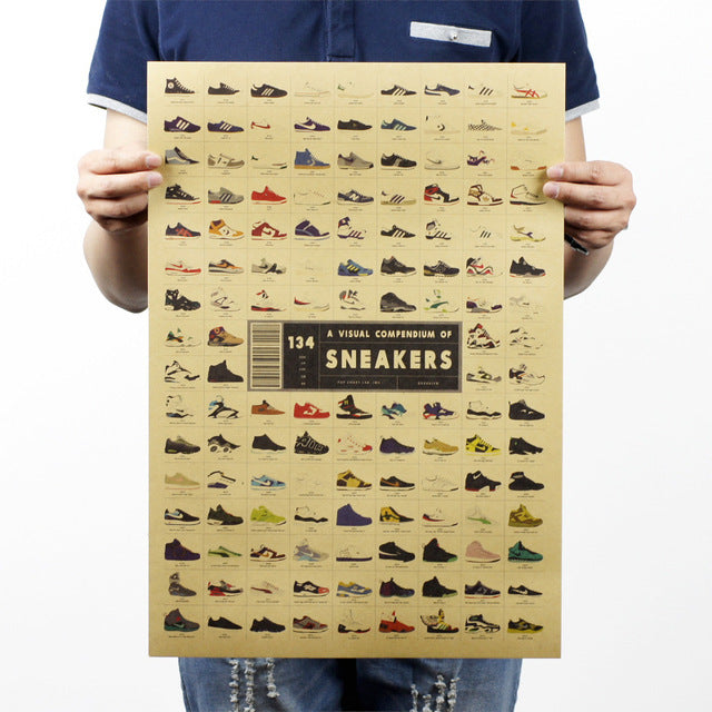 Sneakers Nostalgic Decorative Wall Poster