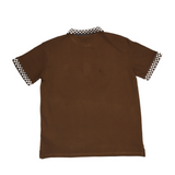 Burberry Brown Checkered Collar Polo T-Shirt (Economy Batch) - Photo 3