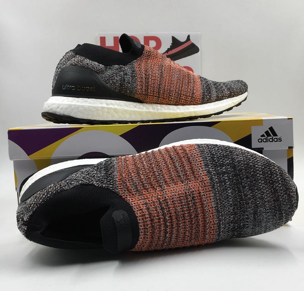 Ultra Boost Laceless Uncaged GREY / ORANGE s80766 [ Real Boost/ SNUG FIT / Top of the line ]
