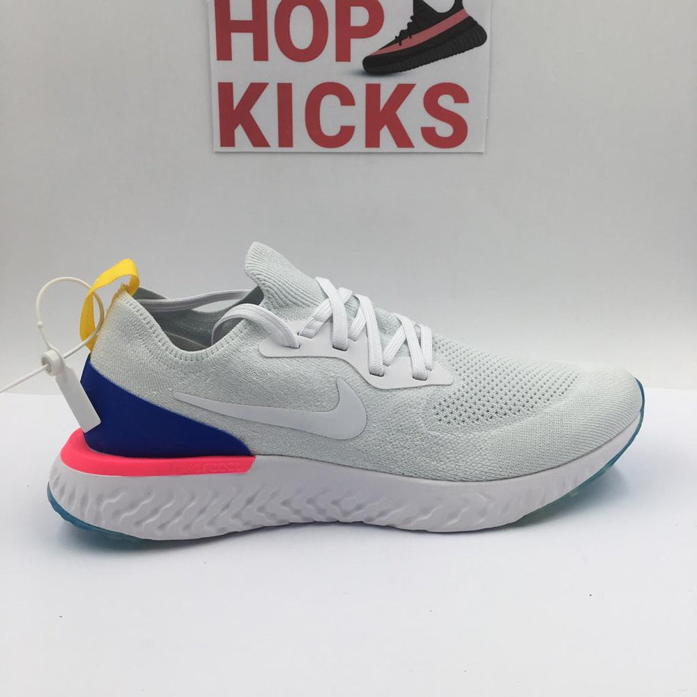 NIKE EPIC REACT FLYKNIT WHITE [ REAL REACT SOLE FOR COMFY PUSH ] NK-024W