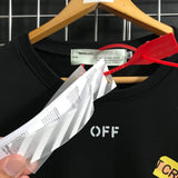 OFF-WHITE FIRE TAPE FLEECE SWEATSHIRT [ TOP MATERIALS ] - Photo 8