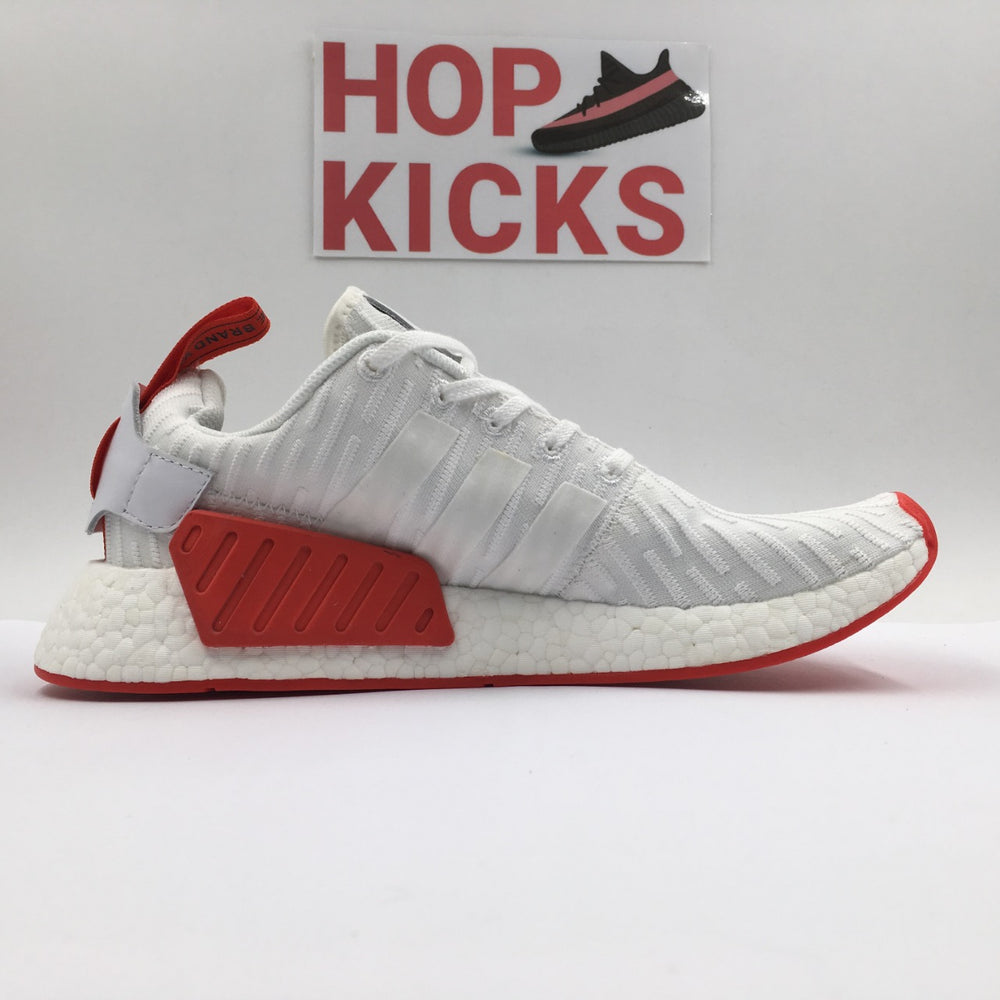 Adidas NMD R2 Primeknit "White Red"