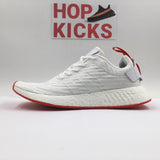 Adidas NMD R2 Primeknit "White Red" - Photo 2