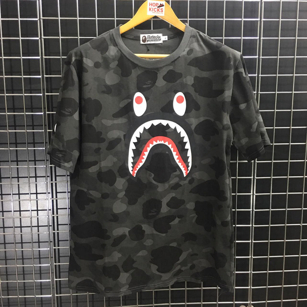 Bape Sharke Woodland Camo Tee