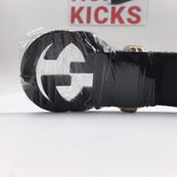 GG Signature Striped Black Buckle Belt - Photo 3