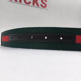 GG Signature Striped Black Buckle Belt - Photo 5