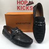 LV Black Checkered Moccasins - Photo 2