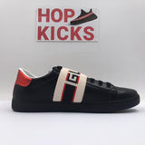 GG White Band Ace Black Sneakers - Photo 1