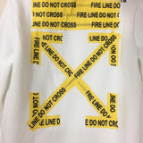 Off-White Fire Tape Hoodie White - Photo 4