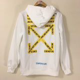 Off-White Fire Tape Hoodie White - Photo 2