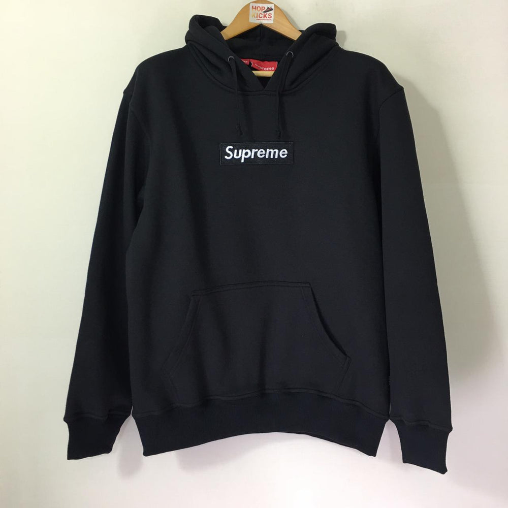 Supreme Black Logo Hoodie [Hop Batch]