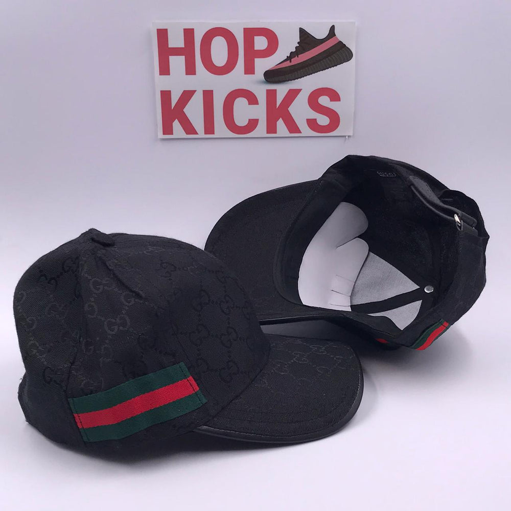 GG Web-stripe Canvas Black