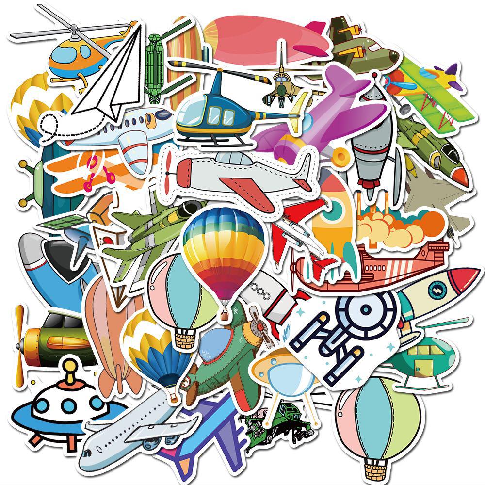 50 Pcs Air Travel Waterproof Stickers
