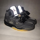 Off-White x Air Jordan 5 Retro Black - Photo 2