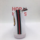 White Leather Tiger High Top - Photo 7