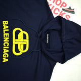 Balenciaga BB Interlock Hoodie Blue [Slight Spots] [Hop Batch] - Photo 4