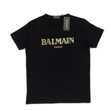Balmain Paris Gold Logo Tee - Photo 1