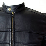 CDL Double Stitch Black Leather Jacket - Photo 2