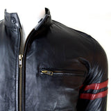 CDL Red Band Black Leather Jacket - Photo 2