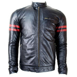 CDL Red Band Black Leather Jacket - Photo 1