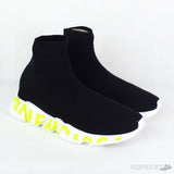 Bale*ciaga Speed Graffiti Trainers Black Fluo - Photo 9