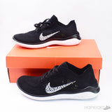 Free RN Flyknit Black White - Photo 2
