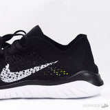 Free RN Flyknit Black White - Photo 7