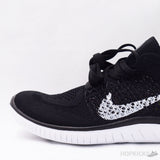 Free RN Flyknit Black White - Photo 6