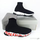 Balenciaga Speed Graffiti Trainers Red - Photo 2