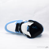 Air Jordan 1 Hi White University Blue Black - Photo 8