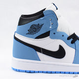 Air Jordan 1 Hi White University Blue Black - Photo 6