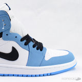Air Jordan 1 Hi White University Blue Black - Photo 7