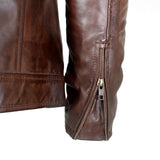 CDL Tobacco Brown Leather Jacket - Photo 6
