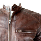 CDL Tobacco Brown Leather Jacket - Photo 5