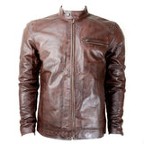 CDL Tobacco Brown Leather Jacket - Photo 1