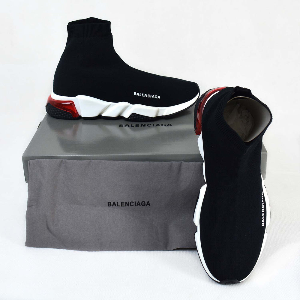 Balenciaga Speed Clear Sole Black Red [Premium Quality]