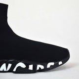 Balenciaga Speed Graffiti Trainers Black - Photo 6