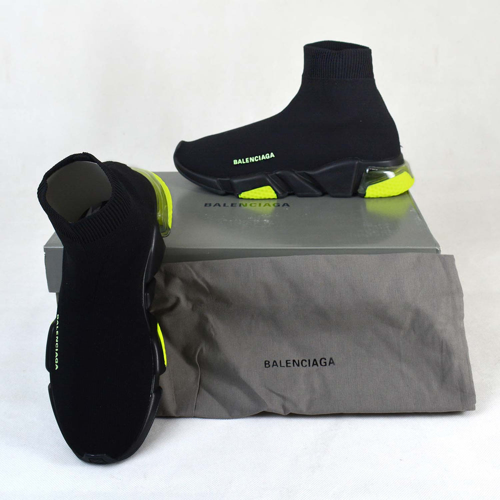 Balenciaga Speed Clear Sole Black Yellow Fluo [Premium Quality]
